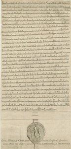 Croxden Abbey - Gründungsurkunde: Gravur von Richard Rawlinson