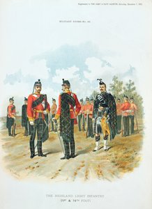 Das Highland Light Infantry, aus der Beilage zur Art and Navy Gazette, 7. Dezember 1895 von Richard Simkin