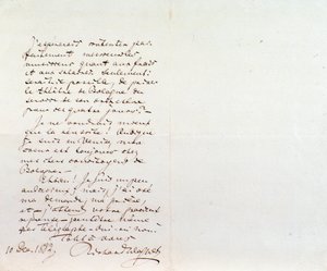 Handgeschriebener Brief von Richard Wagner an Luigi Mancinelli, 10. Dezember von Richard Wagner