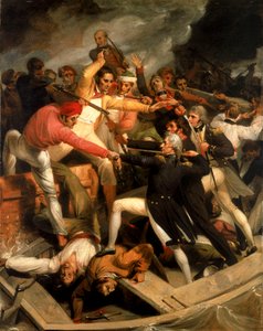 Nelson im Konflikt mit einem spanischen Boot, Juli 1797 von Richard Westall