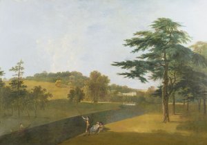 Südansicht von Wilton House, über den Nadder von Richard Wilson