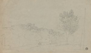 Ansicht des Wilson House und der Gärten (recto); Ansicht des Wilson House und der Gärten (verso)