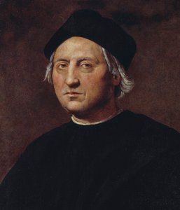 Porträt von Christoph Kolumbus, italienischer Entdecker und Navigator, Gemälde von Ridolfo Ghirlandaio