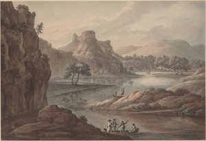 Flusslandschaft mit Schloss von Robert Adam
