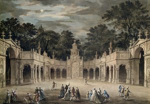 Die Beleuchtung am Buckingham House zum Geburtstag von König George III., 4. Juni 1783
