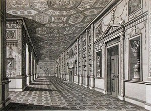 Die Bibliothek im Syon House, gebaut 1760-69