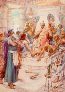 Moses und Aaron vor dem Pharao