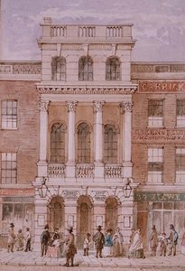 City of London Theatre, Bishopsgate von Robert Blemell (attr. to) Schnebbelie