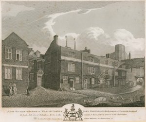 Eine nordwestliche Ansicht des Hauses von William Parker, Lord Monteagle