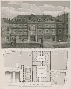 Westansicht von Blackwell Hall, King Street, Cheapside von Robert Blemell Schnebbelie