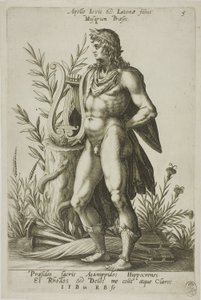 Apollo, Tafel 5 aus Parnassus Biceps von Robert Boissard