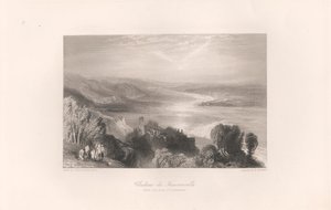 Chateau de Tancarville, mit der Stadt Quilleboeuf von Robert Brandard
