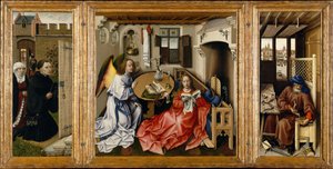 Die Verkündigung Mérode-Triptychon, ca. 1428-1432 von Robert Campin