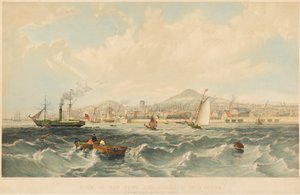 Ansicht der Stadt und des Hafens von Dundee, ca. 1850 von Robert Carrick