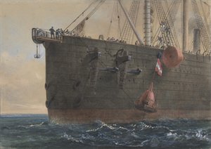 Im Bug der Great Eastern: Das Kabel ist gebrochen und verloren, Vorbereitung zum Greifen, 2. August 1865 von Robert Charles Dudley