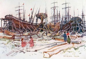Die Schiffswerft, Viareggio von Robert Charles Goff