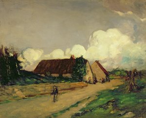 Alte Bauernhäuser in der Bretagne von Robert Cozad Henri
