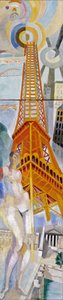Die Stadt Paris, die Frau und der Eiffelturm, 1925 von Robert Delaunay