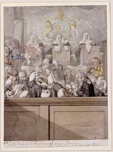 Semesterzeit - oder die Anwälte alle lebendig in der Westminster Hall von Robert Dighton