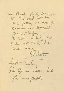 Faksimile der Nachricht an die Öffentlichkeit, 29. März 1912, 1913 von Robert Falcon Scott