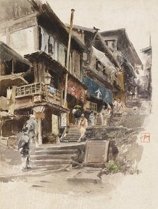 Eine Straße in Ikao, Japan II, 1890 von Robert Frederick Blum