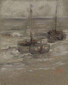 Fischerboote vor Anker von Robert Frederick Blum