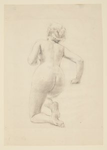 Studie für eine kniende Frau, „Weinfest“, Mendelssohn Glee Club, New York, NY von Robert Frederick Blum