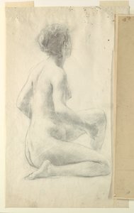 Studie für eine sitzende Frau, "Weinfest," Mendelssohn Glee Club, New York, NY von Robert Frederick Blum