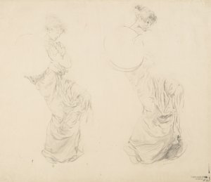 Studie von zwei weiblichen Figuren für das Wandgemälde 