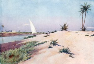 Am Ismailia-Kanal, in der Nähe von Tel-el-Kebir von Robert George Talbot Kelly