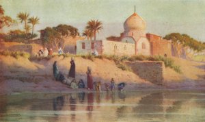 Dorf Shinbab am unteren Nil, ca. 1880, 1904 von Robert George Talbot Kelly