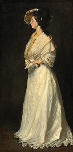 Junge Frau in Weiß