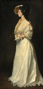 Junge Frau in Weiß