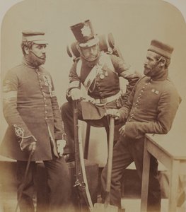 Farbsergeanten J. Stanton, Kester Knight und W. Bruce, Royal Sappers und Miners, 1856