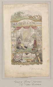Entwurf für das Frontispiz der Annals of Sporting and Fancy Gazette, Band 1 von Robert Isaac Cruikshank