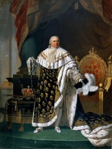Porträt von Ludwig XVIII. (1755-1824) in Krönungsgewändern
