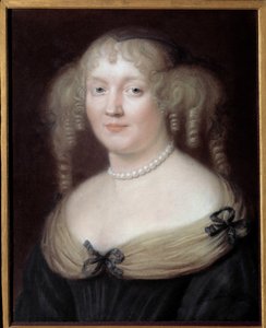 Porträt von Marie de Rabutin-Chantal, Marquise de Sevigne genannt Madame de Sevigne (1626-1696), Schriftstellerin. Schloss von Bussy Rabutin. Gemälde von Robert Nanteuil (1623-1678). Musée Carnavalet. von Robert Nanteuil