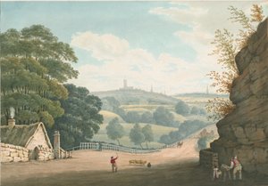 Wolverhampton - Fernansicht von Tettenhall: Aquarell, 1837 von Robert Noyes