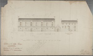 Architektonische Zeichnung der Universitätsbibliothek, 1827 von Robert Payton Reid