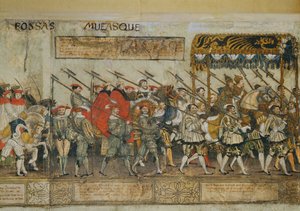 Kavalkade zur Feier der Krönung von Kaiser Karl V. in Bologna von Robert Peril