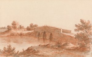 Eine Brücke in einer Landschaft von Robert Price