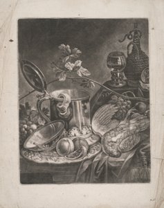 Stillleben mit Krug und Dessertschale