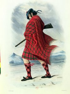 Schotte in Highland-Kleidung, graviert von W. Kinnebrock von Robert Ronald McIan