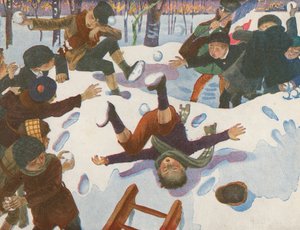 Eine Schneeballschlacht von Robert Salles