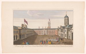 Ansicht des Upper Castle Yard von Dublin Castle von Robert Sayer (possibly)