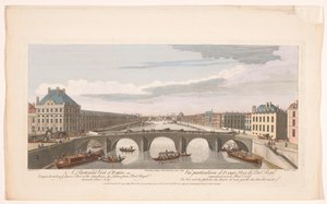 Ansicht der Pont Royal über die Seine in Paris, Blickrichtung Pont Neuf von Robert Sayer
