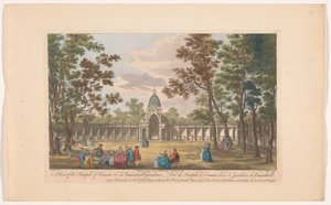 Ansicht des Tempels von Comus in den Vauxhall Gardens in London von Robert Sayer