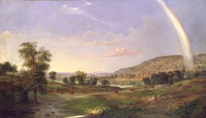Landschaft mit Regenbogen