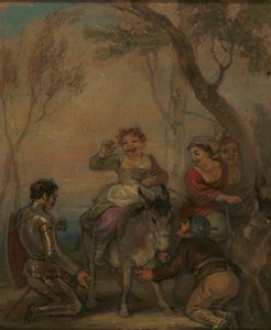 Illustration für Don Quixote (mit Figuren auf einem Esel)