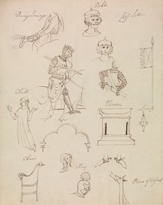 Figurenstudien für das mittelalterliche Adelsleben von Robert Smirke